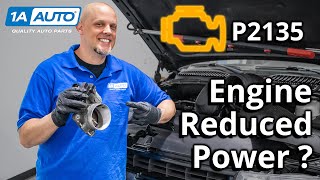 Check Engine Light Truck Reduced Engine Power or Stalling  Code P2135 [upl. by Atsylac734]