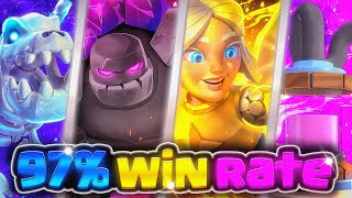 97 WIN RATE with NEW META in CLASH ROYALE  GOLEM PUMP is OP [upl. by Ennasor402]