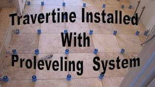 How to install travertine tile with Proleveling System [upl. by Ingra]