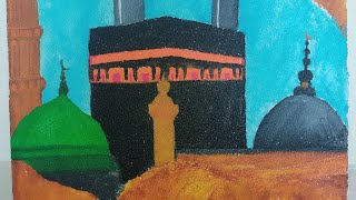 Kaaba Painting on Cork sheet by Tania Sharmin Mitu  Tasafis Kitchen Review [upl. by Steffy247]