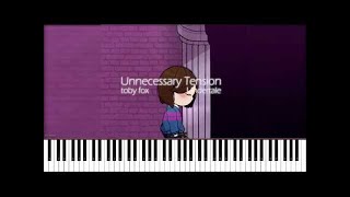 Undertale  Unnecessary Tension  LyricWulf Piano Tutorial on Synthesia OST 8 [upl. by Balf]