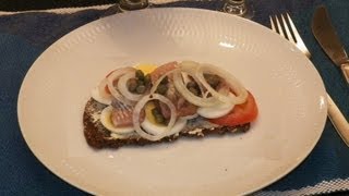 Smørrebrød Danish Open Face Herring Sandwich A Matjes Herring Sild Sandwich for lunch amp dinner [upl. by Nivat575]