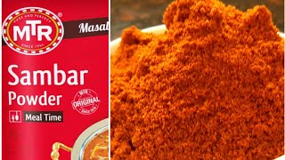 MTR Sambar Powder And Sambar Recipe [upl. by Ahsuas39]