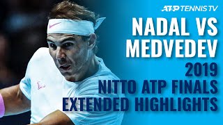 Rafa Nadal vs Daniil Medvedev Extended Highlights  Nitto ATP Finals 2019 [upl. by Adnilram]