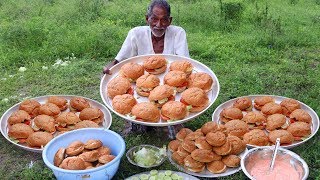 Hamburger Recipe  Crispy Chicken hamburger By Our Grandpa for Orphan Kids [upl. by Tripp]