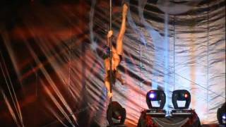 HQ 2011  World Pole Dance Championships  Male  Keem Martinez  UK  the first try [upl. by Ilesara]