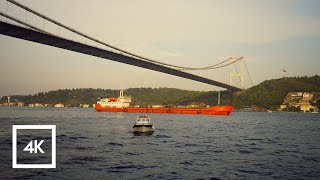 ⁴ᴷ Bosphorus Soundscape for Sleep and Study under Fatih Sultan Mehmet Bridge Istanbul Turkiye ASMR [upl. by Horatio]