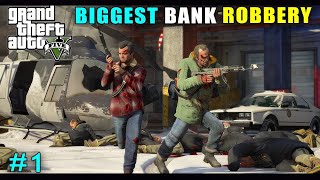 BANK ROBBERY IN NORTH YANKTON  GTA V GAMEPLAY 1 TechnoGamerzOfficial MrBeast [upl. by Cran]