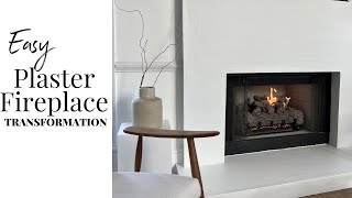 I PLASTERED MY OLD BRICK FIREPLACE  Easy Step by Step Tutorial [upl. by Amo]