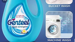 Genteel Liquid Detergent  Affordable Liquid Detergent for Top Load amp Front Load Washing Machines [upl. by Gniliem714]