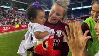 Orlando Pride celebrate NWSL alltime saves record holder Ashlyn Harris [upl. by Martreb]