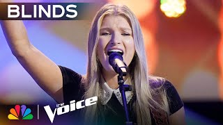 Sloane Simon Sweetly Sings quotUnwrittenquot and Dedicates It to Her Father  Voice Blind Auditions  NBC [upl. by Reisman570]