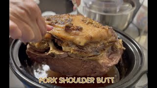 How to Cook a Pork Shoulder Butt in Crock pot [upl. by Ninerb]