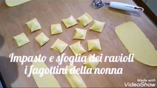 Ravioli come fare l’impasto la sfoglia e cottura dei fagottini ripieni [upl. by Grubb]