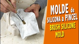 ✴️💚 MOLDE DE SILICONA con PINCEL UTILIZO técnica MIXTA [upl. by Kidd]