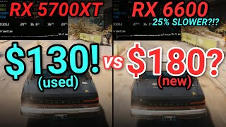 Are USED GPUs a Stupid Idea  used RX 5700XT vs new RX 6600 amp a750 [upl. by Jamill]