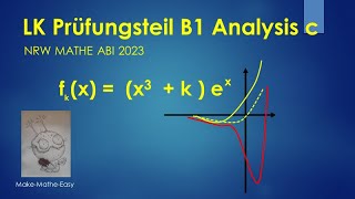 LK Prüfungsteil B1 Analysis Mathe Abi Klausur NRW 2023 Aufgabe c [upl. by Jacquenette]