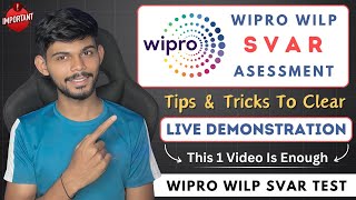 Wipro WILP SVAR Assessment Test 2024  Practice Resources Live Test amp Tips And Tricks [upl. by Naie622]