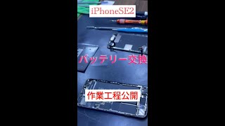 iPhone SE２ バッテリー交換 手順 [upl. by Salis3]