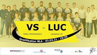 Volley Schönenwerd vs Lausanne UC Qualifikation NLA 202021 [upl. by Ekez426]