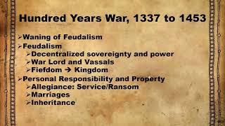 Hundred Years War The Waning of Feudalism [upl. by Sumaes120]