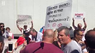 Protesters show up outside Broward County elections office [upl. by Anaert]