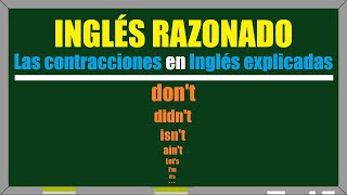 Las contracciones en Inglés explicadas [upl. by Anuaf]