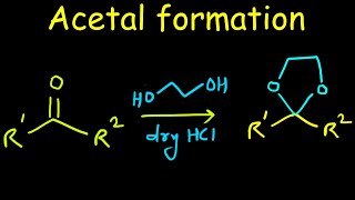 Acetal amp Hemi acetal formation from Aldehydes  Complete mechanism  Carbonyl protecting group [upl. by Loring662]