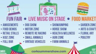 Cork summer show 2023 walkthroughstallsdemonstrationsfoodmusicpigsshowjumpingtractorsfunfair [upl. by Ehctav716]