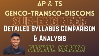 Sub Engineer PY Syllabus Analysis  GENCO TRANSCO DISCOM APTS  Nikhil Nakka [upl. by Tail]