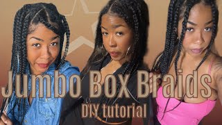 Jumbo Box Braids Tutorial DIY ✨ [upl. by Thay285]