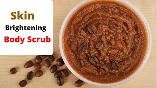 How To Make Skin Brightening Body Scrub Emulsified Sugar Scrub With Turmeric Rice And Coffee [upl. by Hiett]