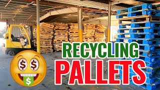 Pallet Recycling as a Business  Pallet Business palletbusiness recycling flippingpallets [upl. by Nonnairb]