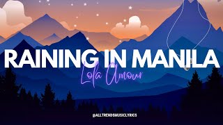 Raining in Manila Lyrics  Lola Amour [upl. by Simpson329]