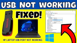 Hp Laptop Usb Port Not Working Windows 7  2023 [upl. by Kuster482]