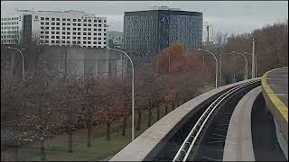 A ride on the Gatwick Airport Shuttle train from the South to the North Terminal 22 November 2023 [upl. by Om]