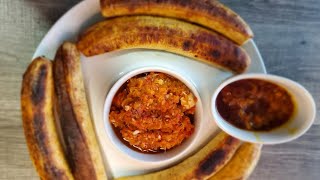 HOW TO MAKE OVEN ROASTED PLANTAINBOLE AND PEPPER FISH SAUCE A TASTE OF NIGERIAN DELICACY😋🇳🇬 [upl. by Charry482]