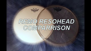 Remo Resonance Head Test Ambassador Clear vs Ambassador Coated [upl. by Ja752]