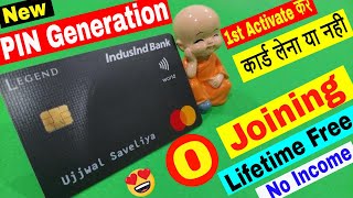 IndusInd Legend Credit Card Pin Generatecredit card activationbest way to generate credit card pin [upl. by Crocker]