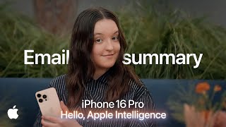 Apple Intelligence  Email summary  iPhone 16 Pro [upl. by Deanne]