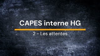 Webinaire CAPES int 2 ‐ Attentes [upl. by Neehsar]