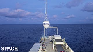 Space Perspectives Spaceship Neptune balloon lifts off on uncrewed test flight [upl. by Grearson]