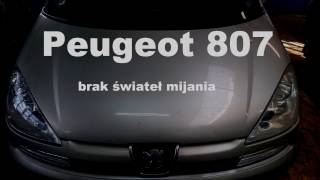 Peugeot 807 brak świateł mijania [upl. by Ruthi]