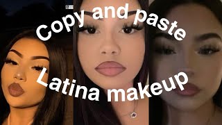 beginner copy and paste latina makeup  for the first day of school [upl. by Ahsemed851]