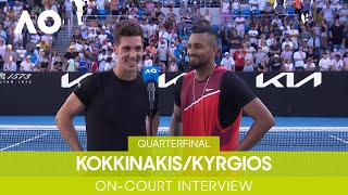 KokkinakisKyrgios OnCourt Interview QF  Australian Open 2022 [upl. by Barabbas]