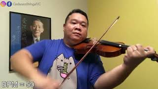 Bourrée  Slow Practice  Suzuki Violin Book 3 [upl. by Gabbey]