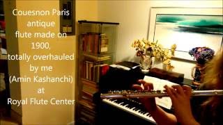 116 year old Antique Couesnon Paris flute restored by Amin Kashanchi [upl. by Yruy]