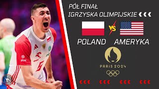 VOLLEYBALL OLYMPICS PARIS 2024 SEMIFINAL POLAND 3  2 UNITED STATES OF AMERICA [upl. by Llered]