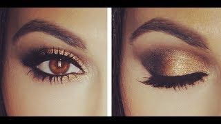 Gold Smokey Eye Tutorial  Eye Makeup Tutorial  Teni Panosian [upl. by Lizzie385]