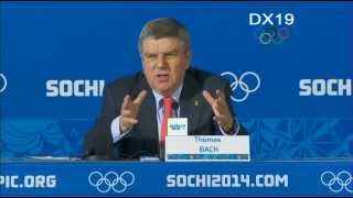 126th IOC Session  02072014  President Bach Press Conferences [upl. by Nyrol]